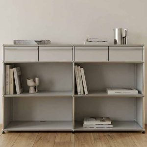 USM Haller Sideboard – Lichtgrau mit 4 Schubladen