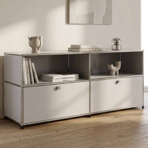 USM Sideboard - light grey perforiert